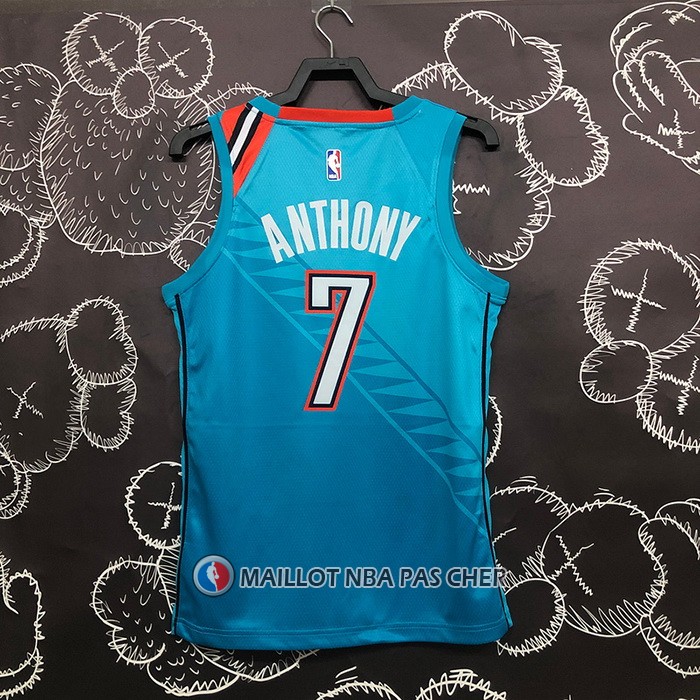 Maillot Oklahoma City Thunder Carmelo Anthony NO 7 Ville 2018-19 Bleu